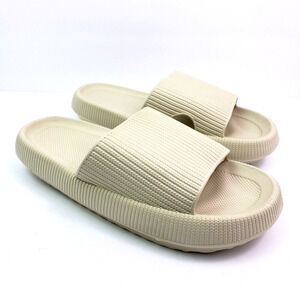 Rosyclo Pillow Cloud Womens Sz 10.5-11 Mens Sz 9-10 Beige Slip On Slide Sandals
